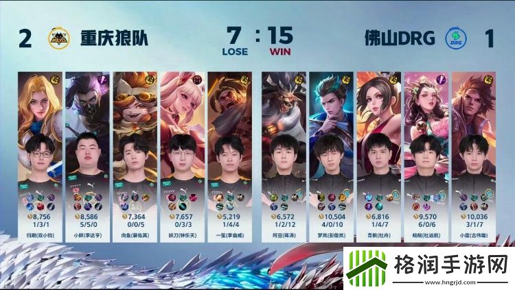梦岚狄仁杰带队平推拿下狼队！DRG12狼队