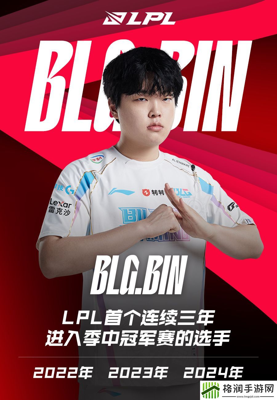 Bin成为LPL首个连续三年进入MSI的选手