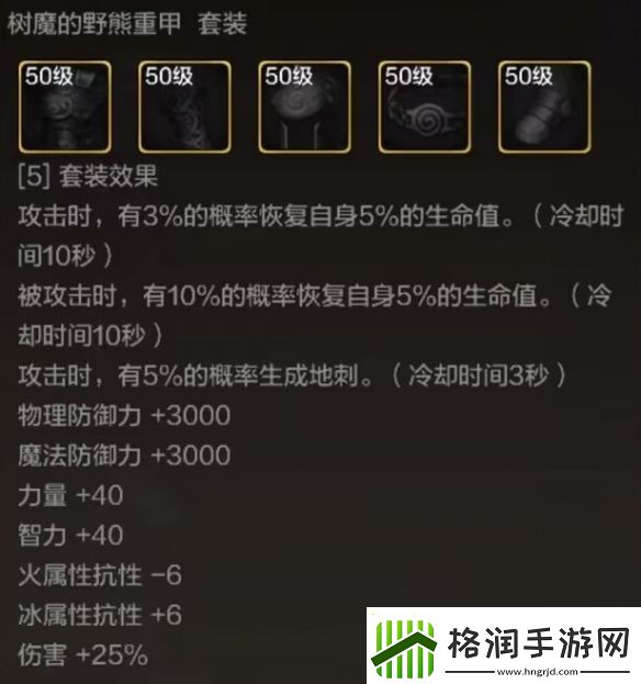 地下城与勇士起源树魔的野熊套装效果