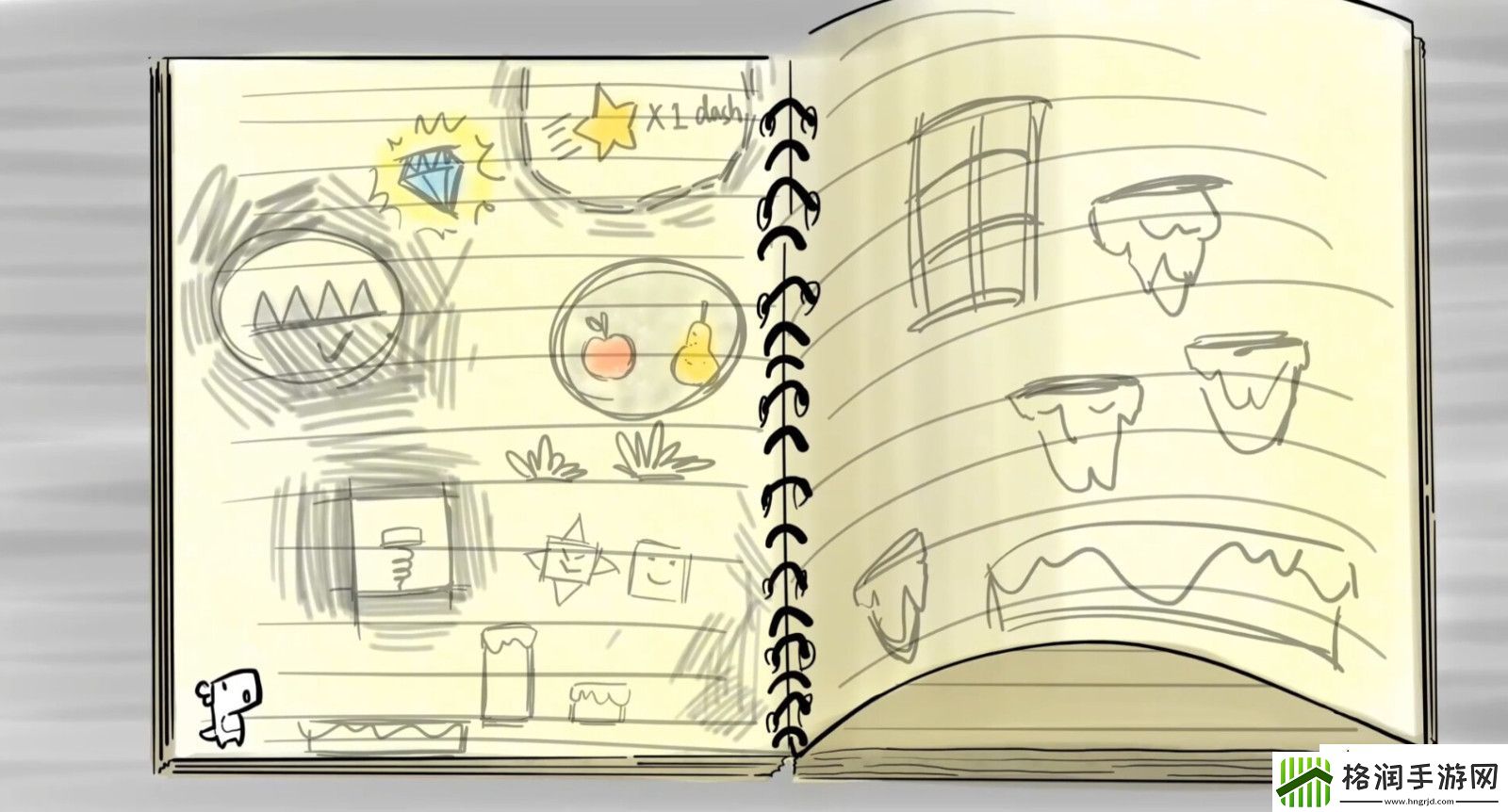 手绘风横版平台跳跃游戏变色龙童绘历险