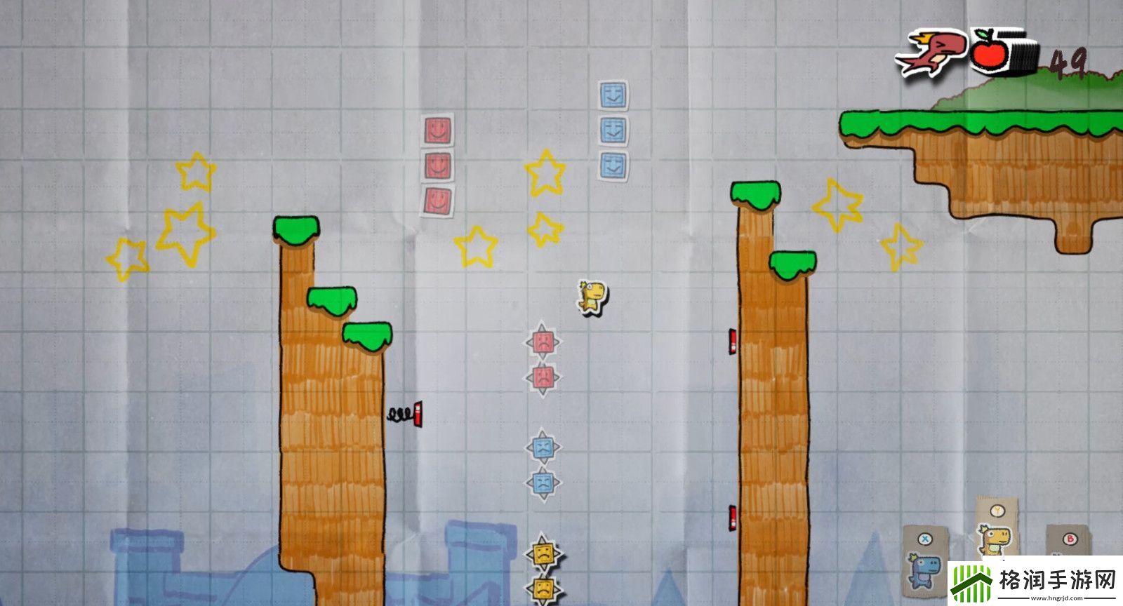 手绘风横版平台跳跃游戏变色龙童绘历险