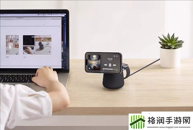 贝尔金二合一无线磁吸充电器