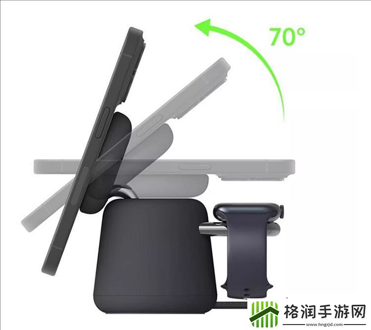 贝尔金二合一无线磁吸充电器