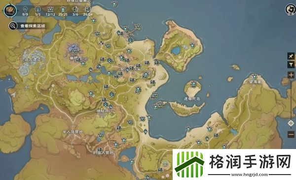 塔瑞斯世界全地图探索点位有哪些