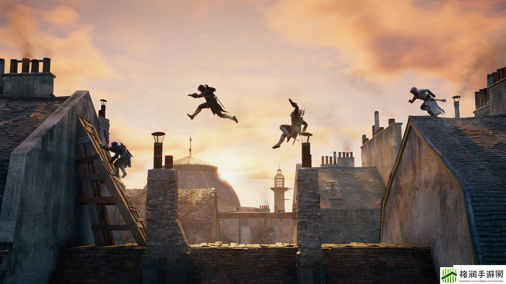 奥运会惊现兜帽男屋顶跑酷