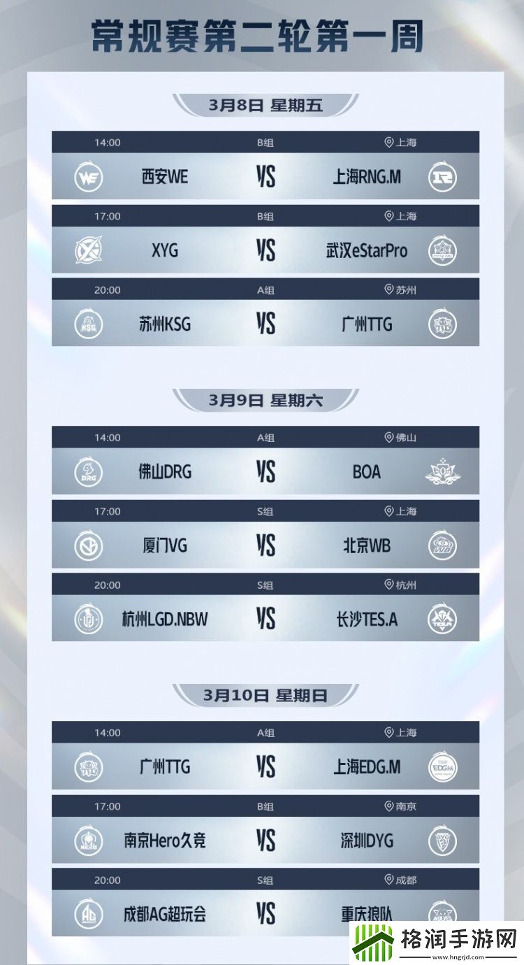 KPL春季带第二轮赛程公布