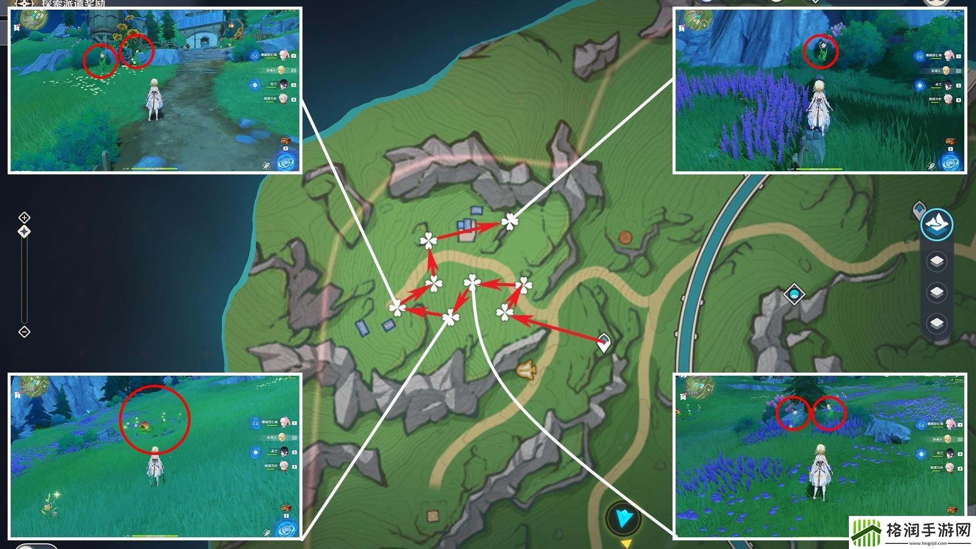 原神虹彩蔷薇采集路线2024