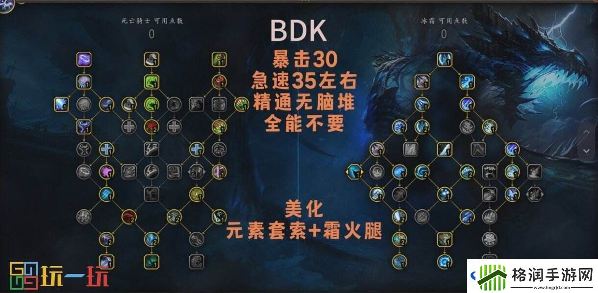 魔兽世界正式服冰DK天赋加点