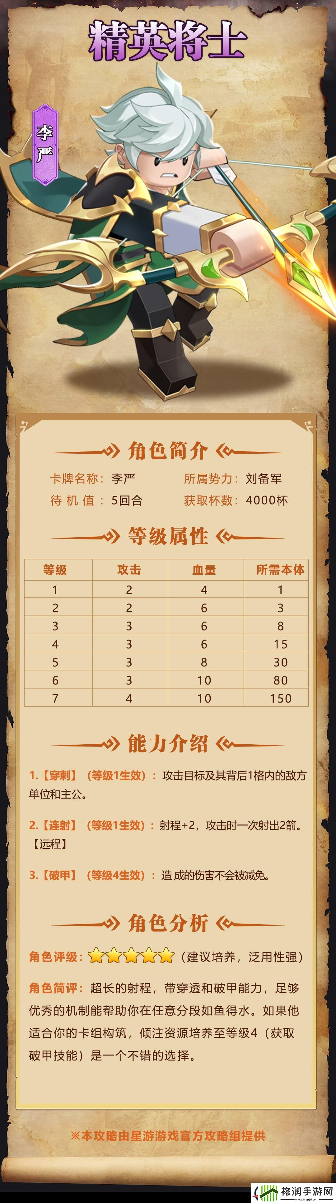 我是小奇兵李严角色图鉴