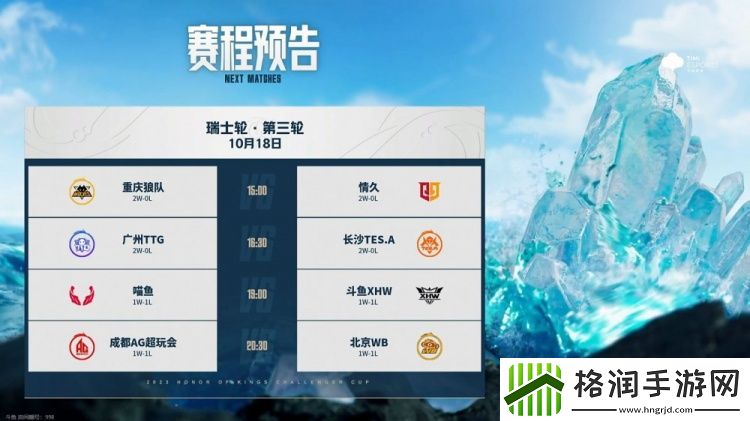 王者荣耀挑战者杯瑞士轮第三轮抽签展示及赛程预告
