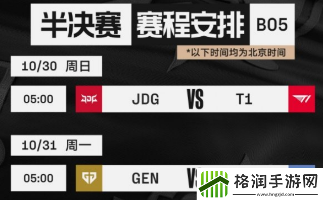 英雄联盟S12半决赛什么时候打