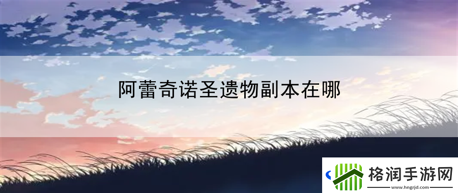 阿蕾奇诺圣遗物副本在哪