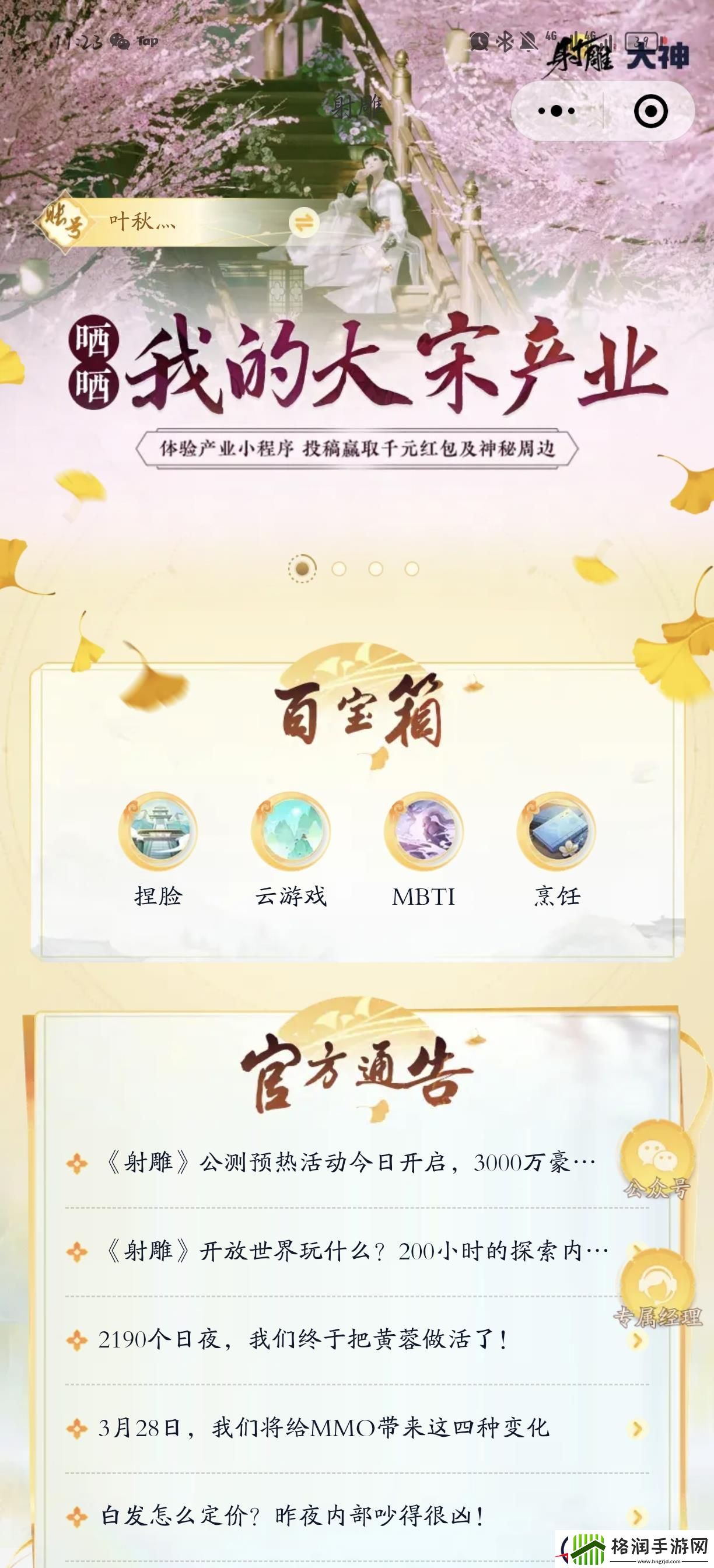 射雕新手玩法攻略