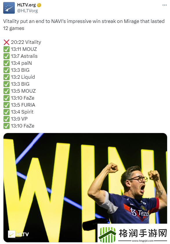 CS历史单图连胜纪录盘点