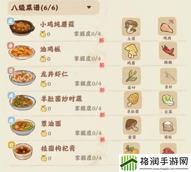 桃源深处有人家8级菜谱配方合集