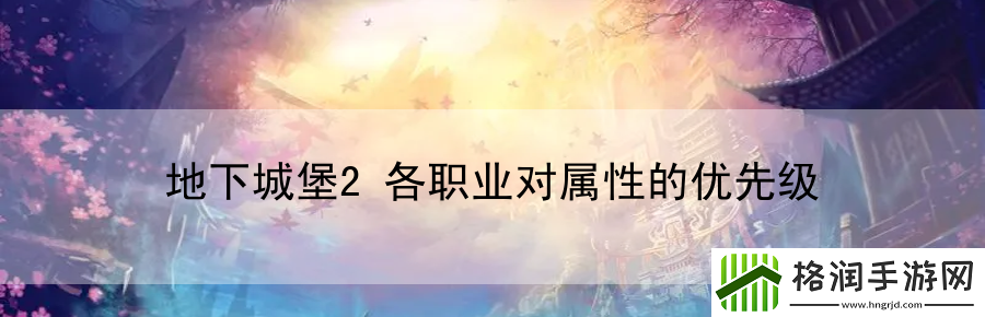 地下城堡2各职业对属性的优先级