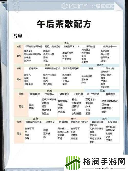 白荆回廊风晴雪茶憩配方揭秘