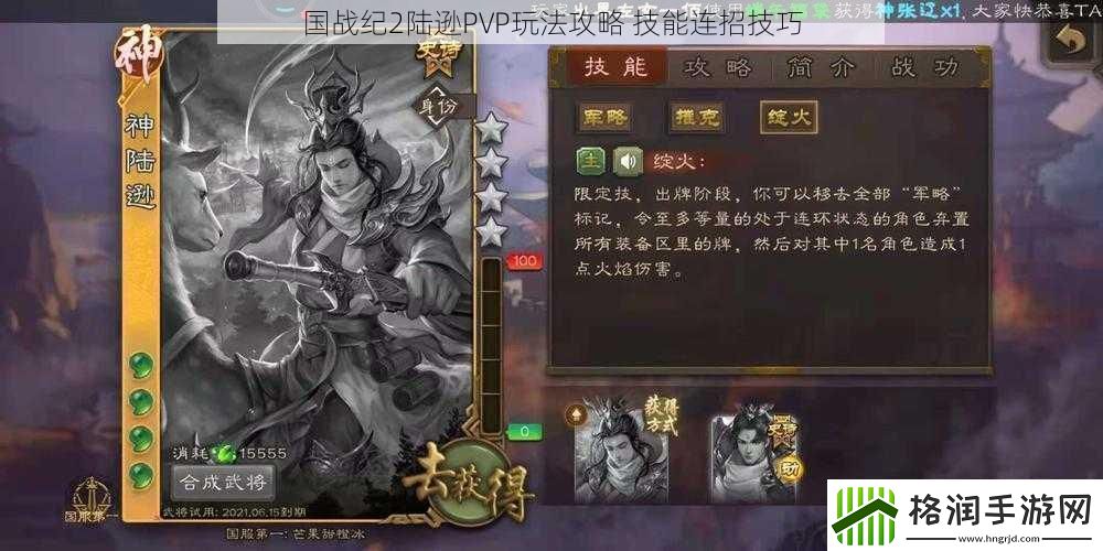 国战纪2陆逊PVP玩法攻略技能连招技巧
