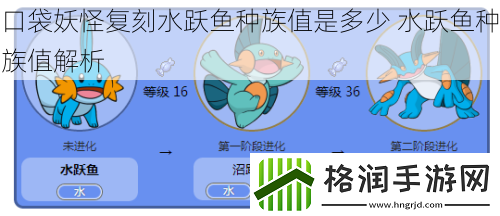 口袋妖怪复刻水跃鱼种族值是多少