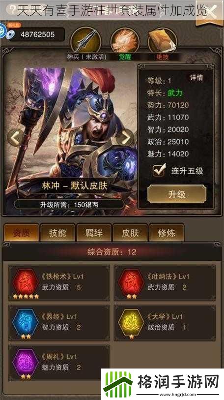 天天有喜手游柱世套装属性加成览