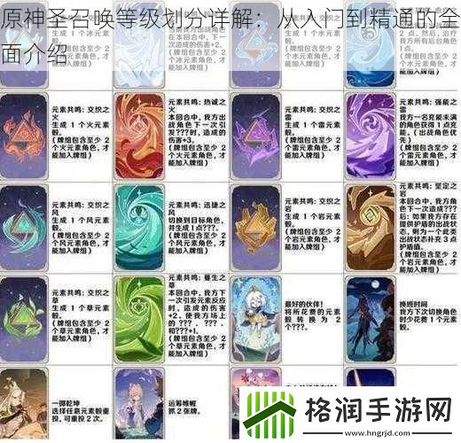 原神圣召唤等级划分详解