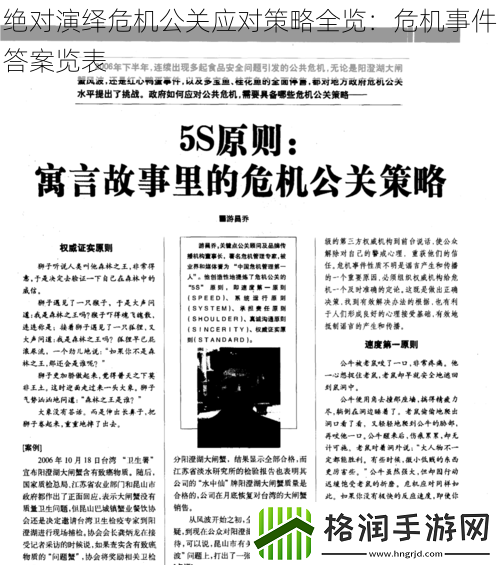 绝对演绎危机公关应对策略全览