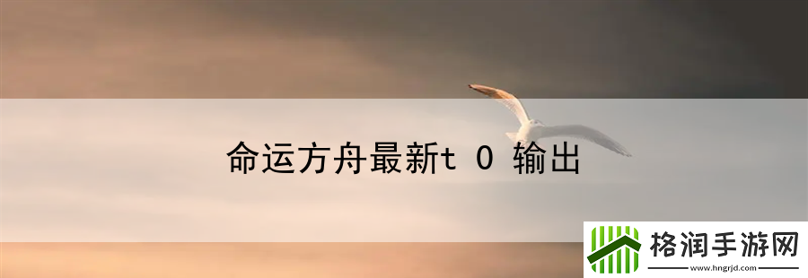 命运方舟最新t0输出