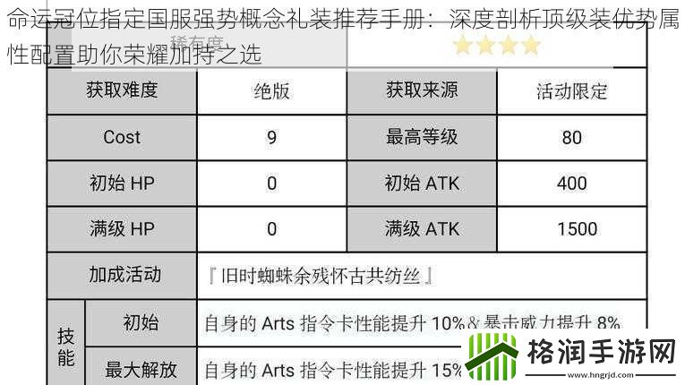 命运冠位指定国服强势概念礼装推荐手册