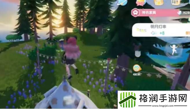 心动小镇中秋巧寻花灯时第二天玉兔泡泡位置在哪