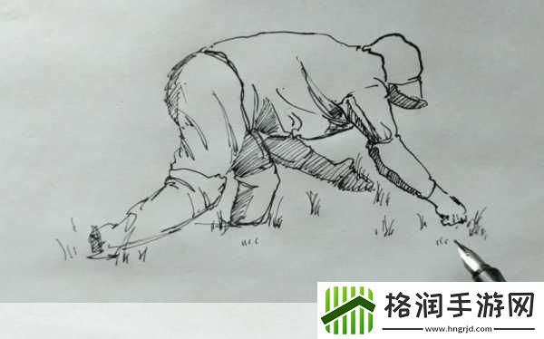 情侣插秧姿势参考绘画