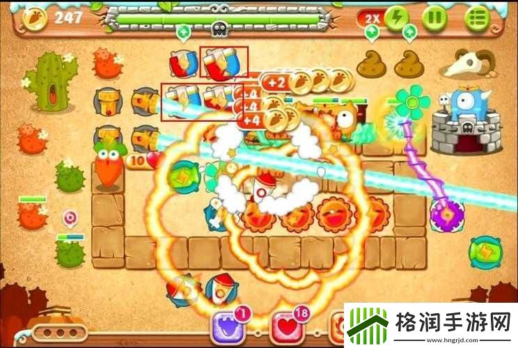 保卫萝卜278与79关金萝卜攻略指南