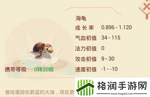 大话西游手游海龟物理卡属性图鉴