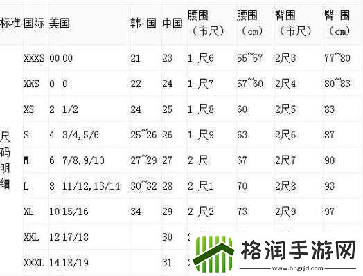 欧洲尺码日本尺码专线美国