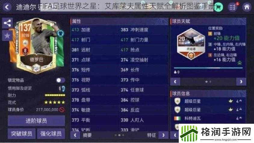 FIFA足球世界弗雷德克里斯属性天赋解析