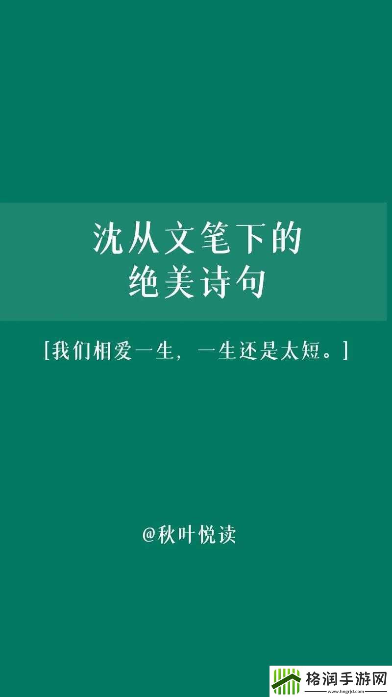 抖音沈从文情话短句精选