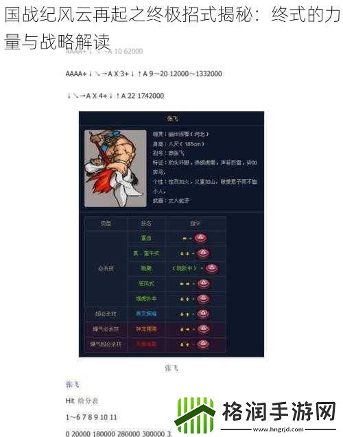 国战纪风云再起之终极招式揭秘