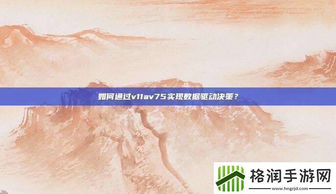 如何通过v11av75实现数据驱动决策