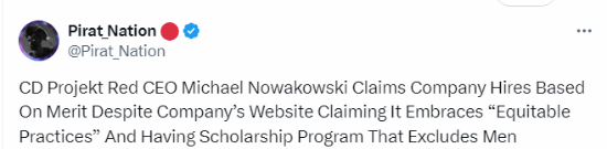 CDPR「GirlsintheGame」奖学金计划排除男性引发争议公平性遭质疑