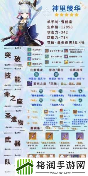 原神神里绫华圣遗物选择推荐