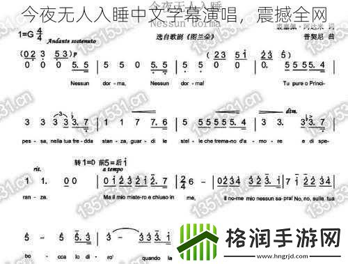 今夜无人入睡中文字幕演唱震撼全网