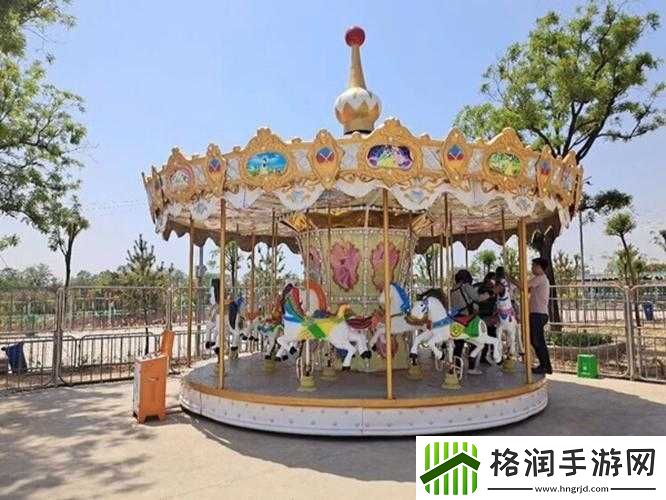 电动木马上突出的旋转木棒