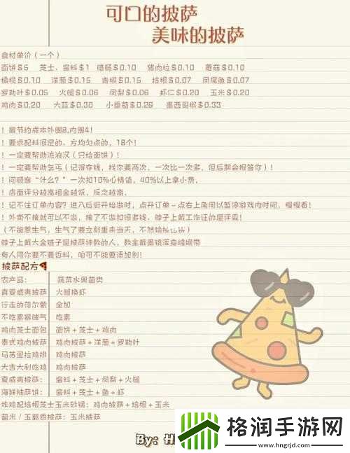 美味的披萨烹饪秘籍