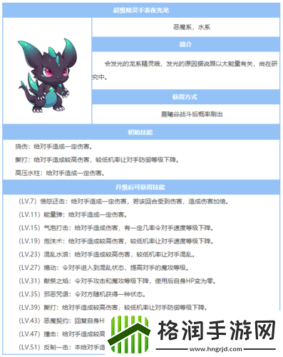 超级精灵手表夜光龙获取秘籍与培养攻略大解析