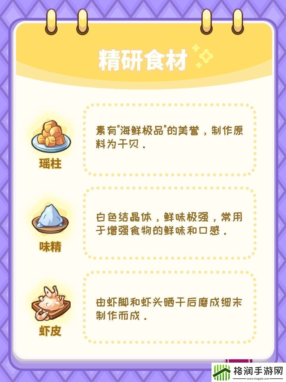 梦境食旅菜谱精研对应的食材谜题答案分享