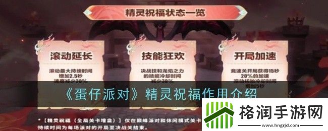 蛋仔派对精灵祝福作用是什么