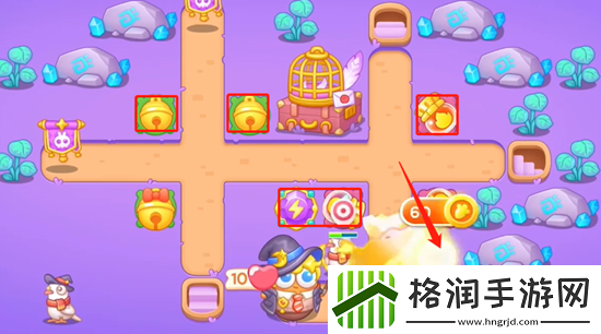 保卫萝卜4阿波与魔法宝藏第57关通关攻略