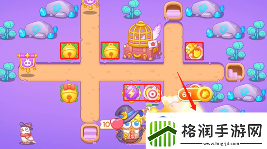 保卫萝卜4阿波与魔法宝藏第57关通关攻略