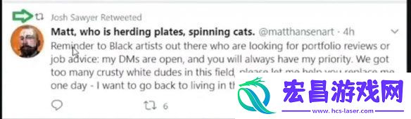 黑曜石游戏总监仇视白人