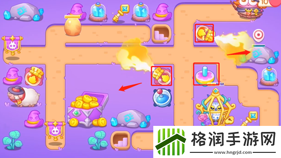 保卫萝卜4阿波与魔法宝藏第34关通关攻略