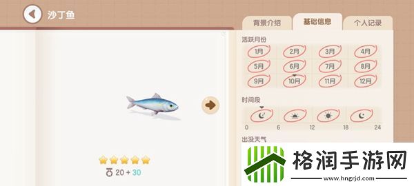 心动小镇钓鱼图鉴有哪些